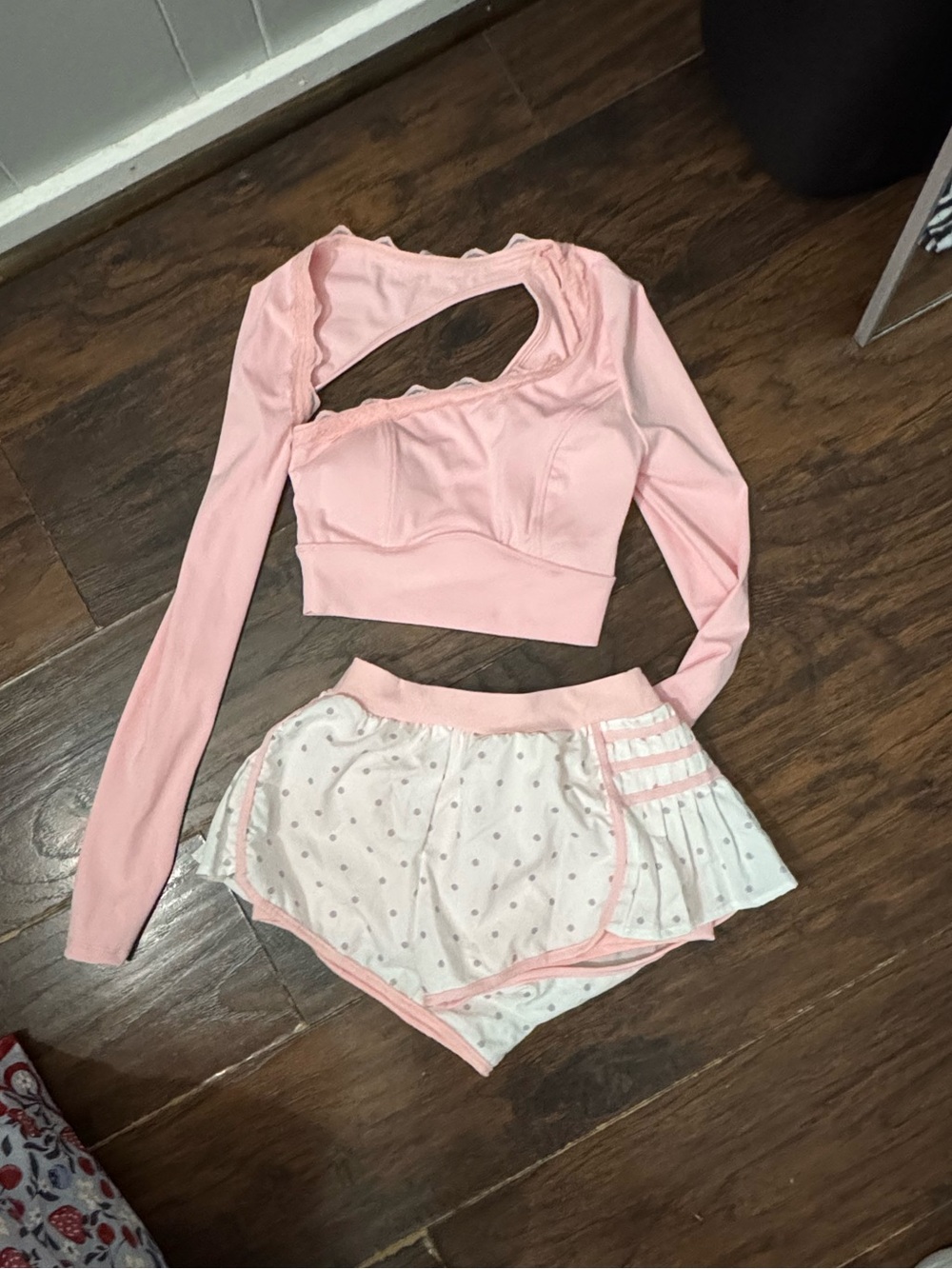 Polka dot workout set NWOT